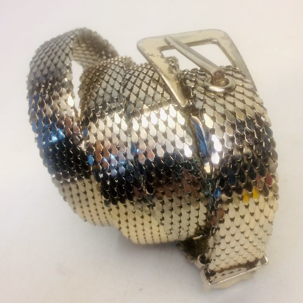 Vtg Whiting & Davis Metal Scale Belt